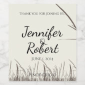 Rustic Country Grasslands Vin Étiquette (Étiquettes simples)