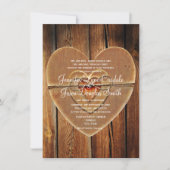 Rustic Country Hearts Grange Faire-part de mariage (Devant)