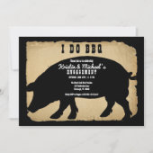 Rustic Country Hog Fiançailles I DO BBQ Invitation (Devant)