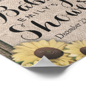 Rustic Country Horseshoe Affiche de bienvenue Baby (Coin)