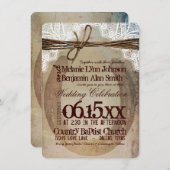 Rustic Country Horseshoe Invitations de mariage (Devant / Derrière)