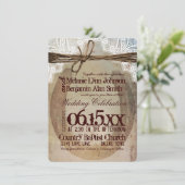 Rustic Country Horseshoe Invitations de mariage (Debout devant)