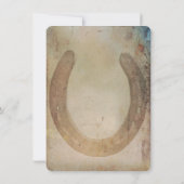 Rustic Country Horseshoe Invitations de mariage (Dos)