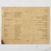 Rustic Country Horseshoe Programme de mariage (Dos)