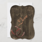 Rustic Country Horseshoes Ver2 Wedding Invitations (Dos)