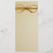 Rustic Country Imprimé Twine Bow Wedding Programme (Dos)