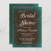 Rustic Country Invitation Brown Turquoise de douch (Devant / Derrière)
