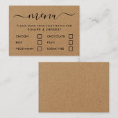 Rustic Country Kraft Menu Simple Script Sélection (Devant / Derrière)