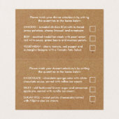 Rustic Country Kraft Menu Simple Script Sélection (Intérieur déplié)