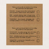 Rustic Country Kraft Menu Simple Script Sélection (Intérieur déplié)