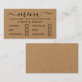 Rustic Country Kraft Menu Simple Script Sélection (Devant / Derrière)