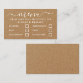 Rustic Country Kraft Menu Simple Script Sélection (Devant / Derrière)