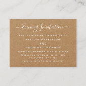 Rustic Country Kraft Soirée Invitation de billet (Devant)