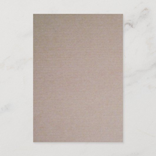 Rustic Country Kraft Wedding Detail Informatiekaartje (Achterkant)