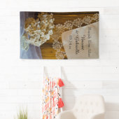 Rustic Country Lace Barn Wedding Spandoek (Insitu)
