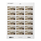 Rustic Country Love Rope Burlap Lace Wood Wedding Etiket (Full Sheet)