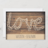 Rustic Country Love String Art Wedding Invitations (Dos)