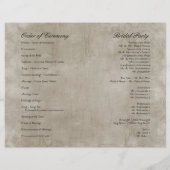 Rustic Country Mason Jar Bouquet Wedding Programme (Achterkant)