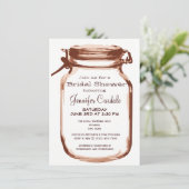Rustic Country Mason Jar Invitations de douche nup (Debout devant)