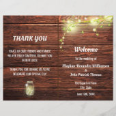 Rustic Country Mason Jar Lumières Programme de mar (Devant)