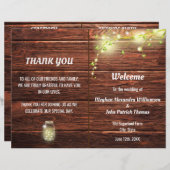 Rustic Country Mason Jar Lumières Programme de mar (Devant / Derrière)