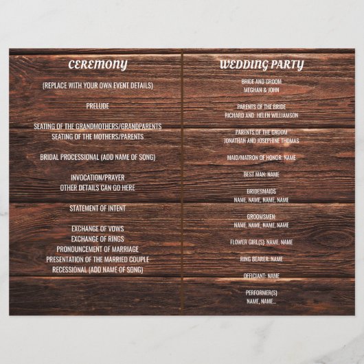 Rustic Country Mason Jar Lumières Programme de mar (Dos)