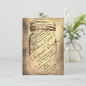 Rustic Country Mason Jar Mariage Invitations (Debout devant)