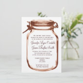 Rustic Country Mason Jar Mariage Invitations (Debout devant)