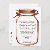 Rustic Country Mason Jar Mariage Invitations (Devant / Derrière)