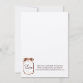Rustic Country Mason Jar Mariage Invitations (Dos)