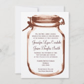 Rustic Country Mason Jar Mariage Invitations (Devant)