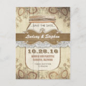 Rustic Country Mason Jar Sla de datum briefkaarten (Voorkant)