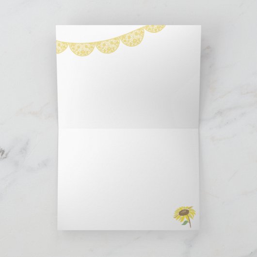 Rustic Country Mason Jar Sunflower Mariage Merci (Intérieur)