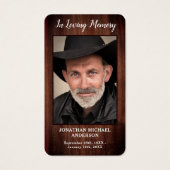 Rustic Country Memorial Foto Funeral Prayer Kaart (Voorkant)
