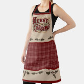 Rustic Country "Merry Christmas" Apron Schort (Insitu)