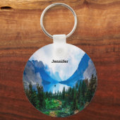 Rustic Country Mountains Natuur Sleutelhanger (Achterkant)