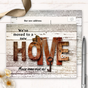 Rustic Country New Home Moving Carte postale