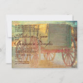 Rustic Country Old Wagon Wedding Invitations (Devant)