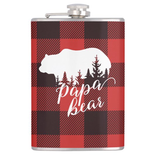 Rustic Country Papa Beer Flannel Pset Heupfles (Voorkant)