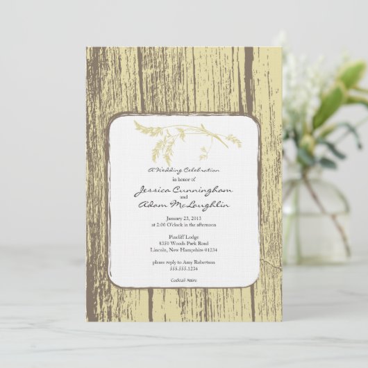 Rustic Country Party Uitnodiging (Staand voorkant)