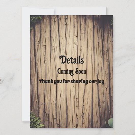 Rustic Country Path Save the Date Photo Card (Dos)