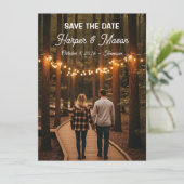 Rustic Country Path Save the Date Photo Card (Debout devant)
