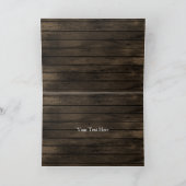 Rustic Country Peony Barn Wood Wedding Bedankkaart (Binnen)