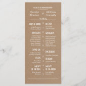 Rustic Country Programme de mariage Brown 2 (Devant)