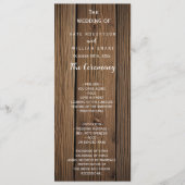 Rustic Country Programme de mariage de famille (Devant)