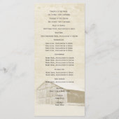 Rustic Country Programme de mariage de famille (Dos)