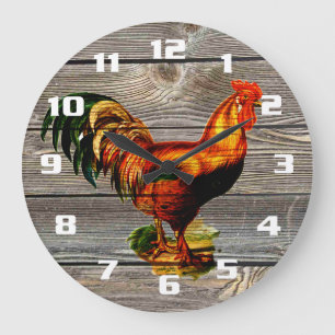 Rustic Country Rooster Kitchen Grote Klok