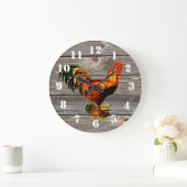 Rustic Country Rooster Kitchen Grote Klok (Huis)