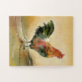 Rustic Country Rooster Painting Legpuzzel (Horizontaal)
