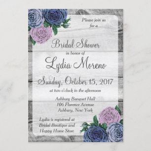 Rustic Country Roses Invitation de douche nuptiale